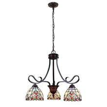 Load image into Gallery viewer, RADIANCE goods Victorian-Style Blackish Bronze 3-Light Mini-Chandelier 25" Wide