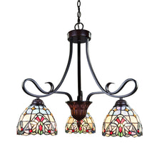 Load image into Gallery viewer, RADIANCE goods Victorian-Style Blackish Bronze 3-Light Mini-Chandelier 25" Wide