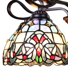Load image into Gallery viewer, RADIANCE goods Victorian Tiffany-Style Dark Bronze 5 Light Chandelier 25" Wide