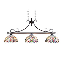 Load image into Gallery viewer, RADIANCE goods Victorian-Style Dark Bronze 3 Light Island Pendant 47" Wide