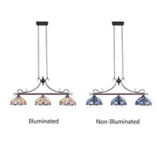 Load image into Gallery viewer, RADIANCE goods Victorian-Style Dark Bronze 3 Light Island Pendant 47" Wide