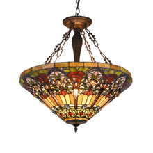 Load image into Gallery viewer, RADIANCE goods Victorian-Style 3 Light Inverted Ceiling Pendant 24" Shade