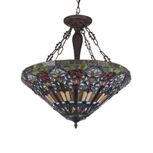 Load image into Gallery viewer, RADIANCE goods Victorian-Style 3 Light Inverted Ceiling Pendant 24" Shade