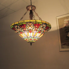 Load image into Gallery viewer, RADIANCE goods Victorian-Style 3 Light Inverted Ceiling Pendant 24" Shade
