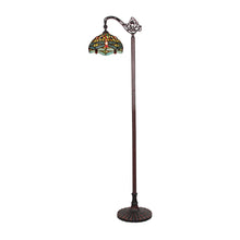 Load image into Gallery viewer, RADIANCE goods Dragonfly Tiffany-style Dark Bronze 1 Light Reading Floor Lamp 11" Wide/65" Tall