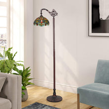 Load image into Gallery viewer, RADIANCE goods Dragonfly Tiffany-style Dark Bronze 1 Light Reading Floor Lamp 11" Wide/65" Tall