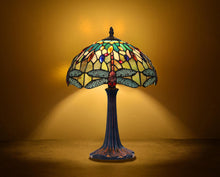 Load image into Gallery viewer, RADIANCE goods Tiffany-style Dark Bronze 1 Light Table Lamp 12" Shade