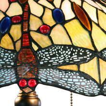 Load image into Gallery viewer, RADIANCE goods Dragonfly Tiffany-style Dark Bronze 2 Light Table Lamp 16" Wide