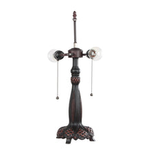 Load image into Gallery viewer, RADIANCE goods Dragonfly Tiffany-style Dark Bronze 2 Light Table Lamp 16" Wide