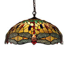 Load image into Gallery viewer, RADIANCE goods Tiffany-style Blackish Bronze 3 Light Hanging Pendant 18" Wide