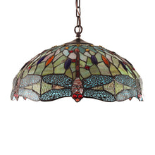 Load image into Gallery viewer, RADIANCE goods Tiffany-style Blackish Bronze 3 Light Hanging Pendant 18" Wide
