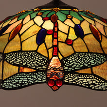 Load image into Gallery viewer, RADIANCE goods Tiffany-style Blackish Bronze 3 Light Hanging Pendant 18" Wide