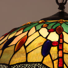 Load image into Gallery viewer, RADIANCE goods Tiffany-style Blackish Bronze 3 Light Hanging Pendant 18" Wide