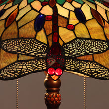 Load image into Gallery viewer, RADIANCE goods Tiffany-style Dragonfly 2 Light Table Lamp 18" Shade