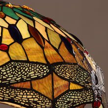 Load image into Gallery viewer, RADIANCE goods Tiffany-style Dragonfly 2 Light Table Lamp 18" Shade