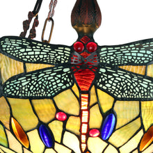 Load image into Gallery viewer, RADIANCE goods Tiffany-style Blackish Bronze 3 Light Hanging Pendant 18" Wide