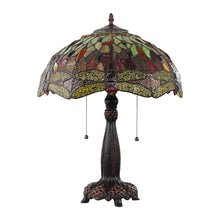 Load image into Gallery viewer, RADIANCE goods Tiffany-style 2 Light Dragonfly Table Lamp 16" Shade