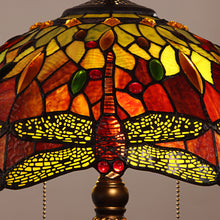 Load image into Gallery viewer, RADIANCE goods Tiffany-style 2 Light Dragonfly Table Lamp 16" Shade
