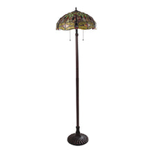 Load image into Gallery viewer, RADIANCE goods Tiffany-style 2 Light Dragonfly Floor Lamp 18" Shade