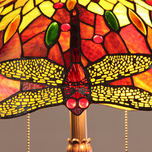 Load image into Gallery viewer, RADIANCE goods Tiffany-style 2 Light Dragonfly Floor Lamp 18" Shade