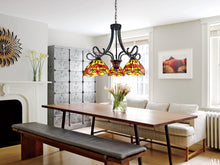 Load image into Gallery viewer, RADIANCE goods Dragonfly Tiffany-style Dark Bronze 5 Light Large Chandelier 27" Wide
