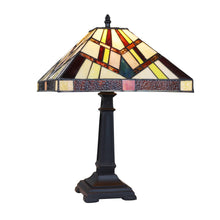 Load image into Gallery viewer, RADIANCE goods Mission Tiffany-Style Blackish Bronze 1 Light Table Lamp 12" Wide