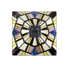 Load image into Gallery viewer, RADIANCE goods Mission-Style Blackish Bronze 3-Light Double-Lit Table Lamp 16" Shade