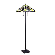 Load image into Gallery viewer, RADIANCE goods Mission-Style Blackish Bronze 2-Light Floor Lamp 18" Shade