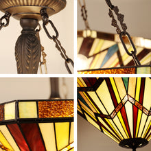 Load image into Gallery viewer, RADIANCE goods Mission-Style Blackish Bronze 3-Light Inverted Pendant 22" Wide