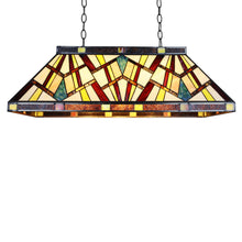 Load image into Gallery viewer, RADIANCE goods Mission Tiffany-Style 3 Light Island Pendant 28" Wide
