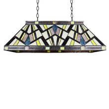 Load image into Gallery viewer, RADIANCE goods Mission Tiffany-Style 3 Light Island Pendant 28" Wide