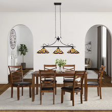 Load image into Gallery viewer, RADIANCE goods Mission Tiffany-Style 3 Light Island Pendant 47" Wide