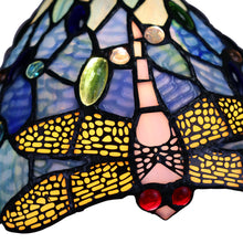 Load image into Gallery viewer, RADIANCE goods Tiffany-Style Dragonfly 1 Light Accent Table Lamp 8" Wide