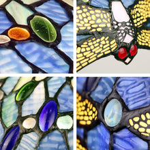 Load image into Gallery viewer, RADIANCE goods Dragonfly-Style Dark Bronze 3 Light Double Lit Table Lamp 16" Wide