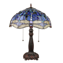 Load image into Gallery viewer, RADIANCE goods Dragonfly-Style Dark Bronze 2 Light Table Lamp 16" Wide