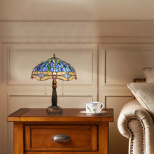 Load image into Gallery viewer, RADIANCE goods Dragonfly-Style Dark Bronze 2 Light Table Lamp 16" Wide