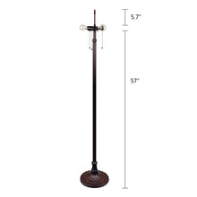 Load image into Gallery viewer, RADIANCE goods Dragonfly-Style Dark Bronze 3 Light Floor Lamp 18" Wide