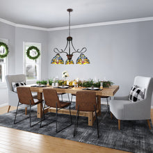 Load image into Gallery viewer, RADIANCE goods Dragonfly Tiffany-Style 3 Light Chandelier 25" Wide