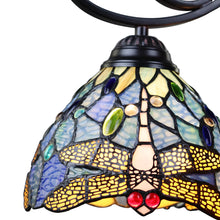 Load image into Gallery viewer, RADIANCE goods Dragonfly Tiffany-Style Dark Bronze 5 Light Chandelier 25" Wide