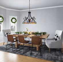 Load image into Gallery viewer, RADIANCE goods Dragonfly Tiffany-Style Dark Bronze 5 Light Chandelier 25" Wide