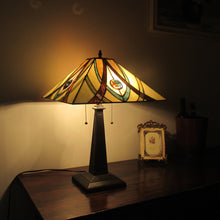 Load image into Gallery viewer, RADIANCE goods Tiffany-Style 2 Light Mission Table Lamp 16" Shade