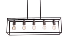 Load image into Gallery viewer, RADIANCE goods Industrial 5 Light Oil Rubbed Bronze Island Pendant 33" Wide