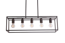 Load image into Gallery viewer, RADIANCE goods Industrial 5 Light Oil Rubbed Bronze Island Pendant 33" Wide