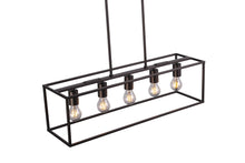 Load image into Gallery viewer, RADIANCE goods Industrial 5 Light Oil Rubbed Bronze Island Pendant 33" Wide