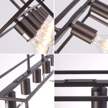 Load image into Gallery viewer, RADIANCE goods Industrial 5 Light Oil Rubbed Bronze Island Pendant 33" Wide