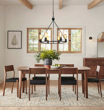 Load image into Gallery viewer, RADIANCE goods Industrial-Style Matt Black Finish 6 Light Large Pendant 22" Wide