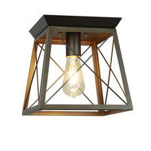 Load image into Gallery viewer, RADIANCE goods Farmhouse-Style Two-Toned 1 Light Ceiling Flush Fixture 9" Wide