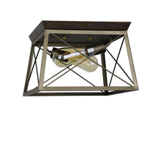 Load image into Gallery viewer, RADIANCE goods Farmhouse-Style Two-Toned 2 Light Ceiling Flush Fixture 12" Wide