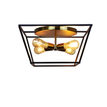 Load image into Gallery viewer, RADIANCE goods Farmhouse-Style Two-Toned 4 Light Ceiling Flush Fixture 18" Wide