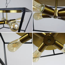 Load image into Gallery viewer, RADIANCE goods Farmhouse-Style Two-Toned 4 Light Ceiling Flush Fixture 18" Wide